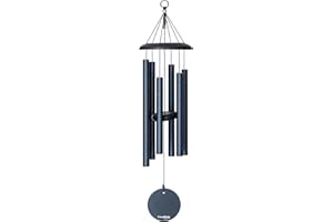Corinthian Bells by Wind River - 27 inch Midnight Blue Wind Chime for Patio, Backyard, Garden, and Outdoor Decor (Aluminum Chime) Made in The USA
