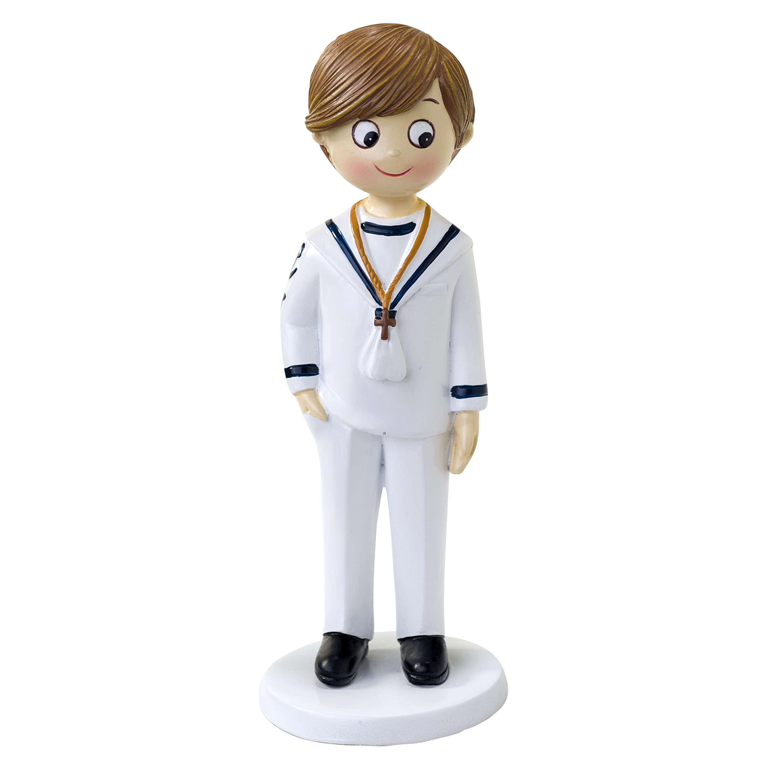 Mopec Figure Communion Sailor Hand, Polyresin, White, 6.5 x 6 x 17 cm