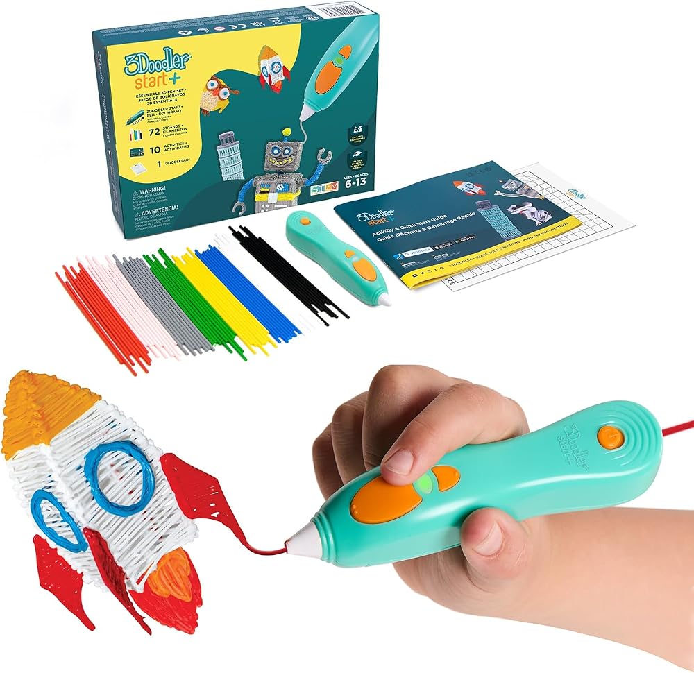 3Doodler Essentials Start+ 3D Pen Set for Kids STEM Toy Ages 6+