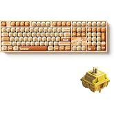 Akko Wireless Gaming Keyboard 5108 V5 Full Size Keyboard Bun Wonderland Hot-Swappable Tri-Mode Mechanical Keyboard RGB Backlight, Pre Lubed Creamy Yellow U1 Switch