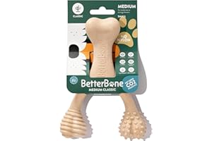BetterBone - Medium Density - Ideal for Moderate to Strong Chewers - All-Natural, Nylon-Free Dog Chew Toys - Non-Toxic, Promotes Dental Health, Splinter-Resistant, Sustainably Made