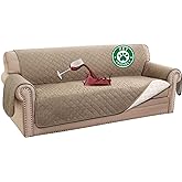 Turquoize 100% Waterproof Couch Covers for 3 Cushion Sofa Pet Friendly Cover for Dogs Washable Couch Protector Triple Non-Slip Furniture Cover for Pets, Kids (Sofa 70", Khaki)