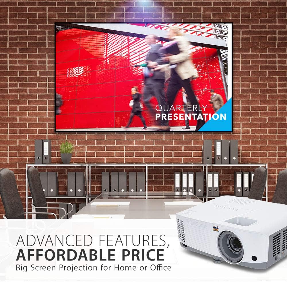 ViewSonic 3800 Lumens SVGA High Brightness Projector for Home and Office with HDMI Vertical Keystone and 1080p Support (PA503S), White/gray: Electronics