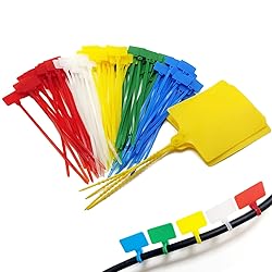 TidyTie Cable Marker Tie Tags, 104Pcs Self-Locking