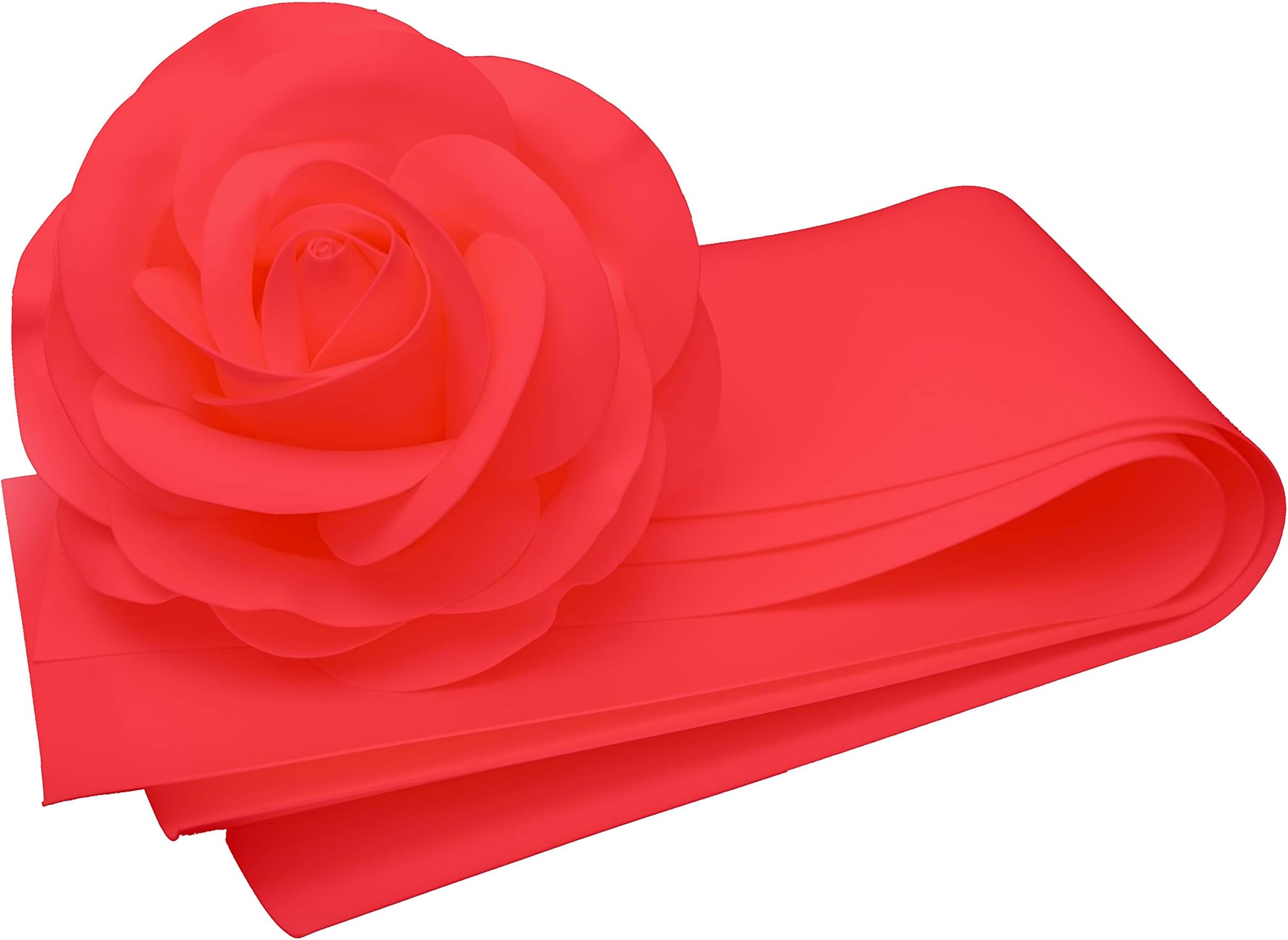 Craft Foam, 3 Strips 14" x 39" (36 cm x 100 cm), Thickness 0.078" (2 mm), Red
