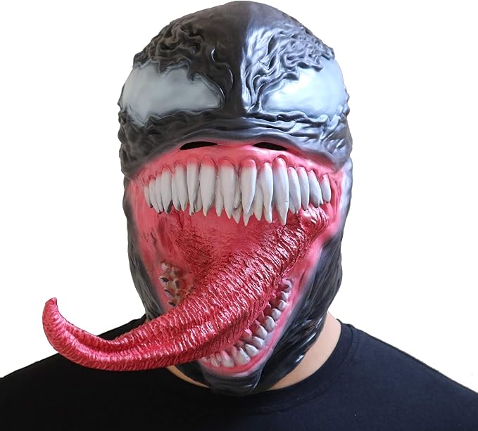 Venom Mask Double Row of Teeth Headgear Tongue Venom Mask Double Row of Teeth Headgear Tongue