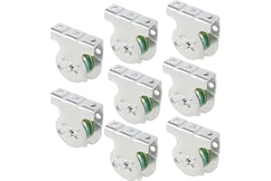 8 Packs Ceiling Mount Single Pulleys, 1-1/2 Inch Wall Mount Single Pulleys for 3/8 Inch Cord or Rope, Zinc Plating, Working L