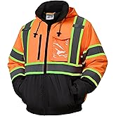 SRsafety High Visibility Safety Jacket,Reflective Waterproof Jacket with Black bottom,Construction Work Jacket for Men/Women