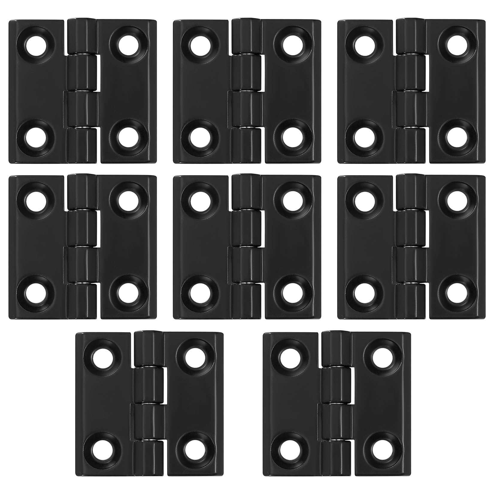 8 Pcs Black, 40mm/1.7 Inch Black Door for Wood, Small for Furniture Cabinet Closet Cupboards Door Wooden Box Garden Gate Hardware