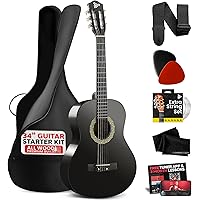 Pyle 34” Acoustic Guitar- 1/2 Junior Size- Great for Students, Kids, Teens, Adults- Girls Boys Beginners, Includes Accessory 