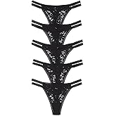 Victoria's Secret PINK Women's Lace Thong Underwear, Panties for Women, Multi Pack (XS-XXL)