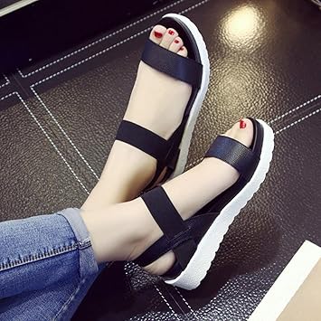 black flat summer shoes