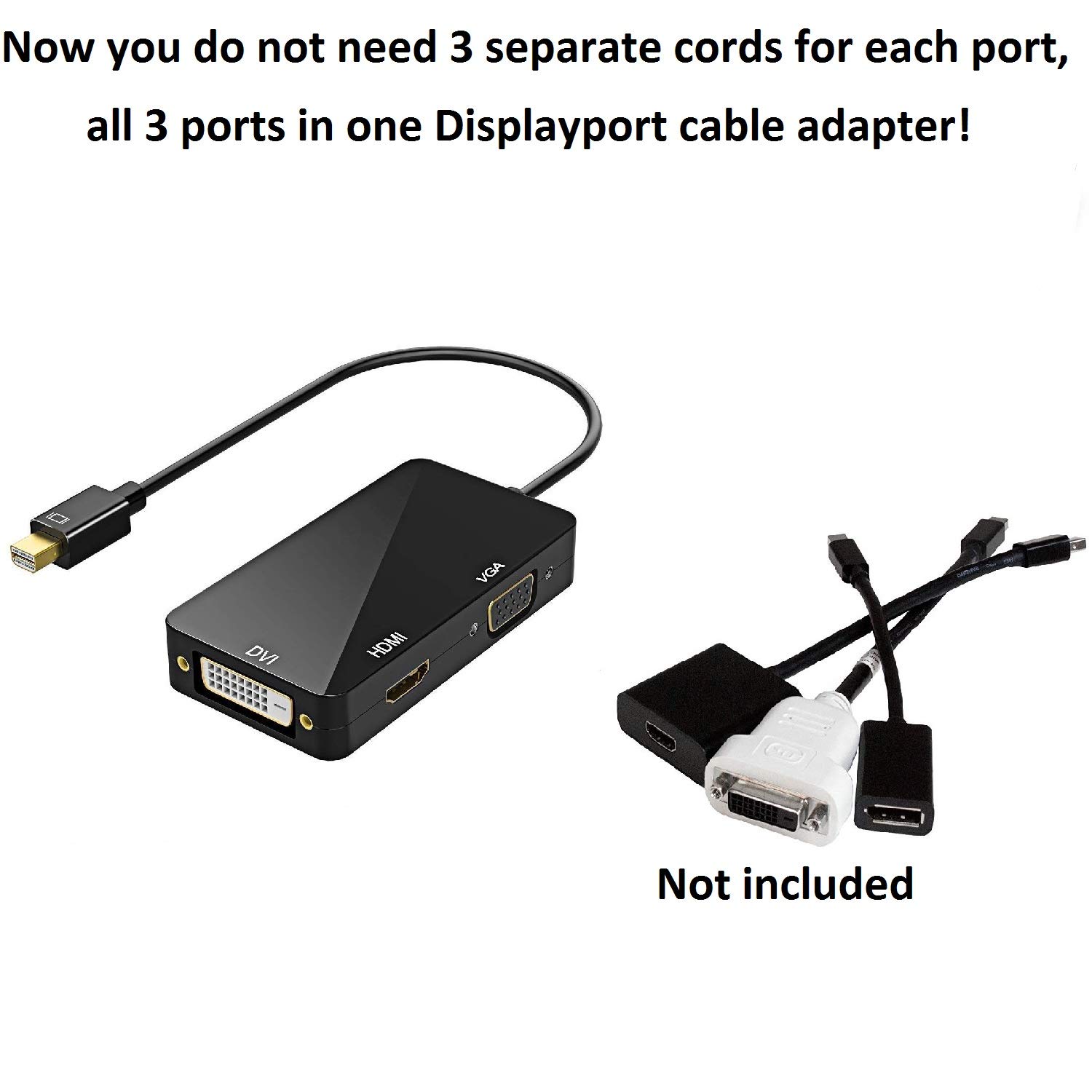 Wiring Connecting Mini Displayport To Hdmi Vga Dvi Tv Cable Adapter 3 In 1 For Apple Macbook Imac Microsoft Surface Pro Black Industrial Scientific Mladi In Obcina Si