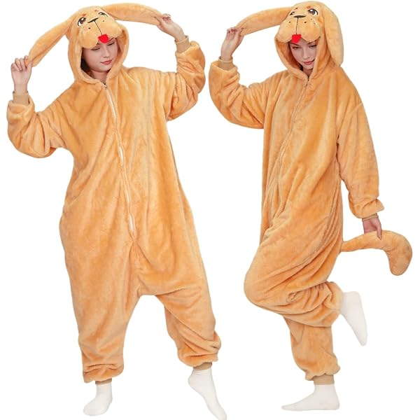 Animal Onesie Pajamas For Adults – Warm Fleece Costume For Halloween, Christmas, Lounging