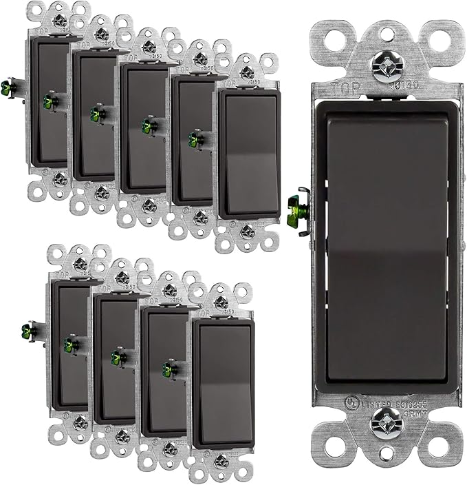 ENERLITES 3Way Decorator Paddle Light Switch, Single Pole