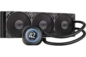 CORSAIR Nautilus 360 RS LCD Liquid CPU Cooler – 2.1" IPS LCD Screen, 360mm AIO, Low-Noise, Daisy-Chain, Intel LGA 1851/1700, 
