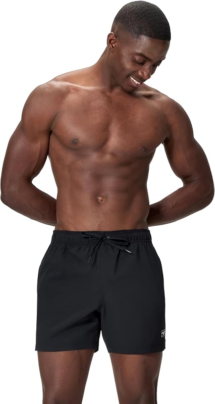 Classic Logo Volley 16" Costume a Pantaloncino per Uomo, Nero, L