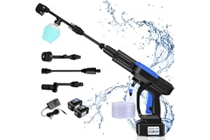 Homdox Upgraded 1300PSI Cordless Pressure Washer w/ 2x40V Batteries, Cordless Power Washer Battery Powered, Portable Pressure Washer w/ 6-in-1 & 360°Adjustable Nozzle, Soap Container, Charger Included