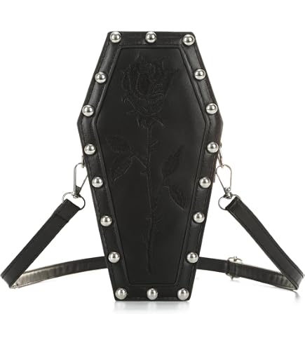 Amazon.com: LOTUSTAR Halloween Purse Coffin Purses Chain Shoulder