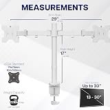 VIVO White Dual Monitor Mount STAND-V002W for 13 to 30 inch Displays view 4