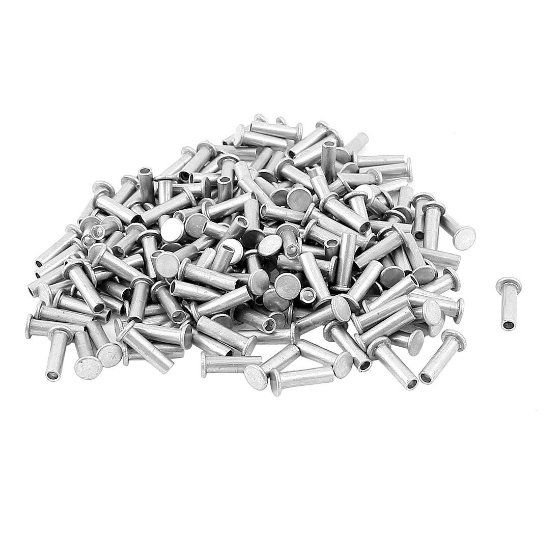 Sourcingmap® 200 Pcs M3 x 10mm Aluminum Flat Head SemiTubular Rivets Silver Tone Amazon.co.uk
