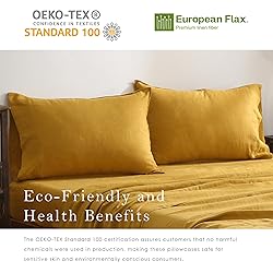 Triton Linen 100% Linen Pillow Cases Standard Size