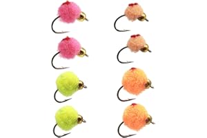 The Fly Crate Dotted Glo-Bug Egg Fly Variety Assortment | Fly Fishing for Trout Salmon