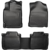 Husky Liners Weatherbeater Floor Mats | Fits 2009-2011 Toyota Venza | Front & 2nd Row, 3-pc Black - 98541