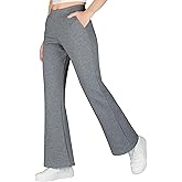 BIG ELEPHANT Girls Flare Pants with Side Pockets – Casual Bell Bottom Dress Pants for Girls, Size 6-15 Years