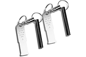 FERROFIRE KF525 Stay Safe Keychain Fire Starter with 2.5 Inch Long Ferro Rod and Striker for Camping Emergency (Pack of 2)