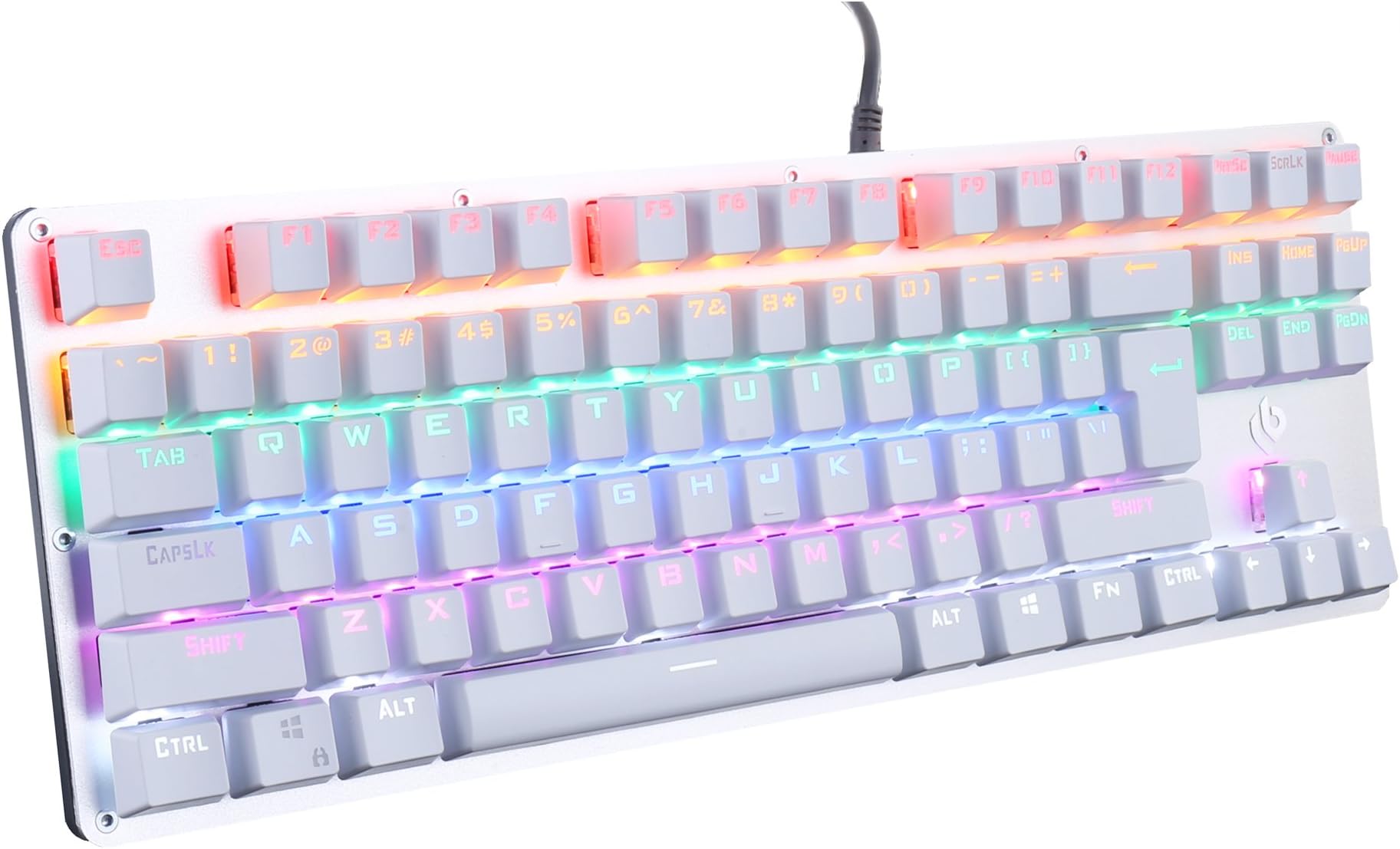 Professional Gaming Mechanical Keyboard 87 Key RGB , LEOBOG K21 Laser Engraved Keycaps , Blue Switches Aluminum Chassis