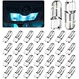 30-Pack 194 LED Light Bulbs 6000K White, 168 2825 W5W T10 Wedge COB LED Replacement Bulbs, Dome Map Door Courtesy License Plate Lights, 0.36W 12V Error Free Interior Bulbs for Cars (Light Blue)