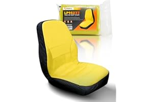 LP95233 Upgrade Large Seat Cover Cushioned for John Deere Compact Utility Tractor Seat Back, Up to 18'' High, Compatible with