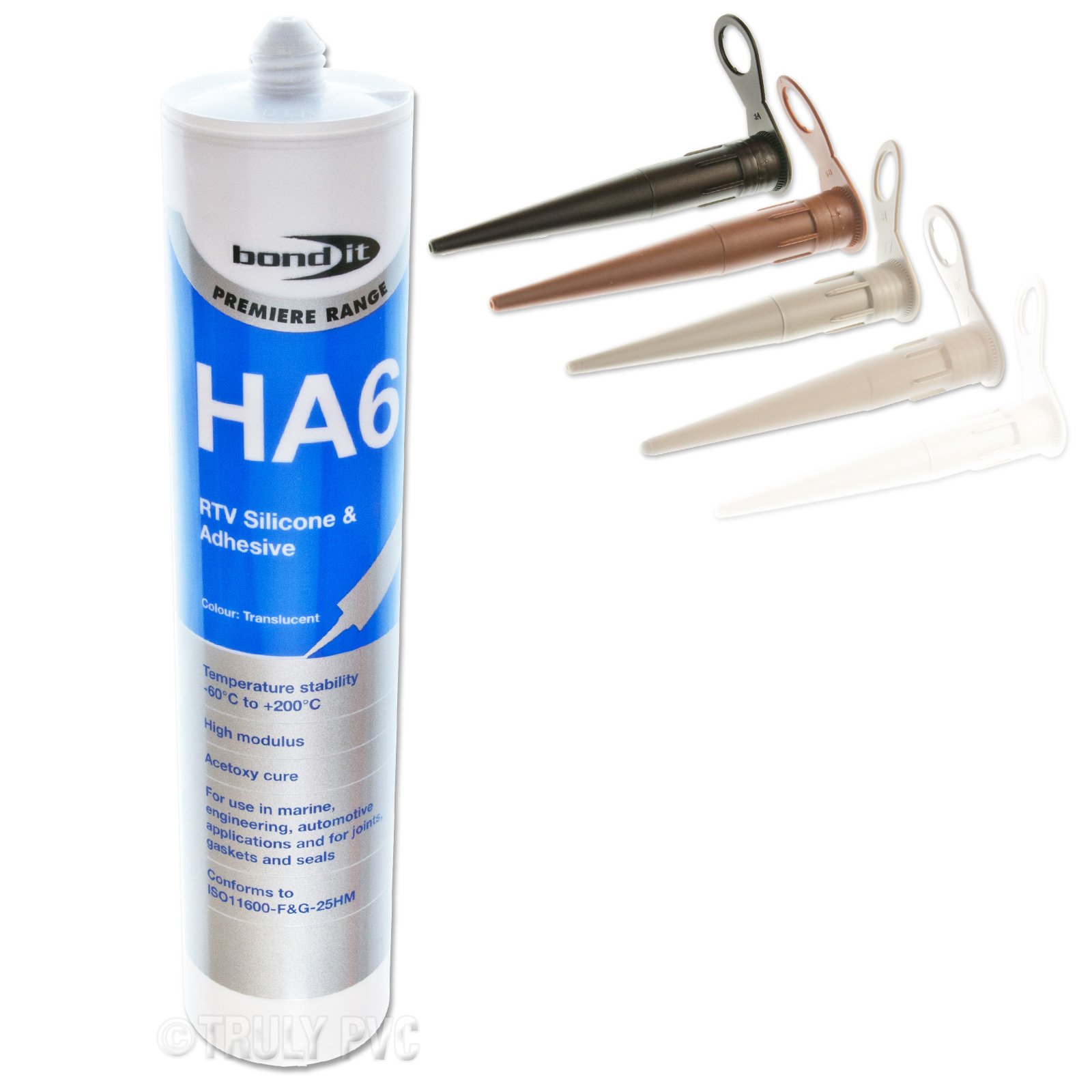 1 x Bond It Transparent HA6 Silicone Sealant High Modulas safe for RTV fresh or marine salt water aquarium fish tanks - EU3 Cartridge (approx. 310ml) โ image 1