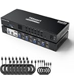 Amazon.com: TESmart HDMI KVM Switch 4 Computers 2 Monitors USB 3.0