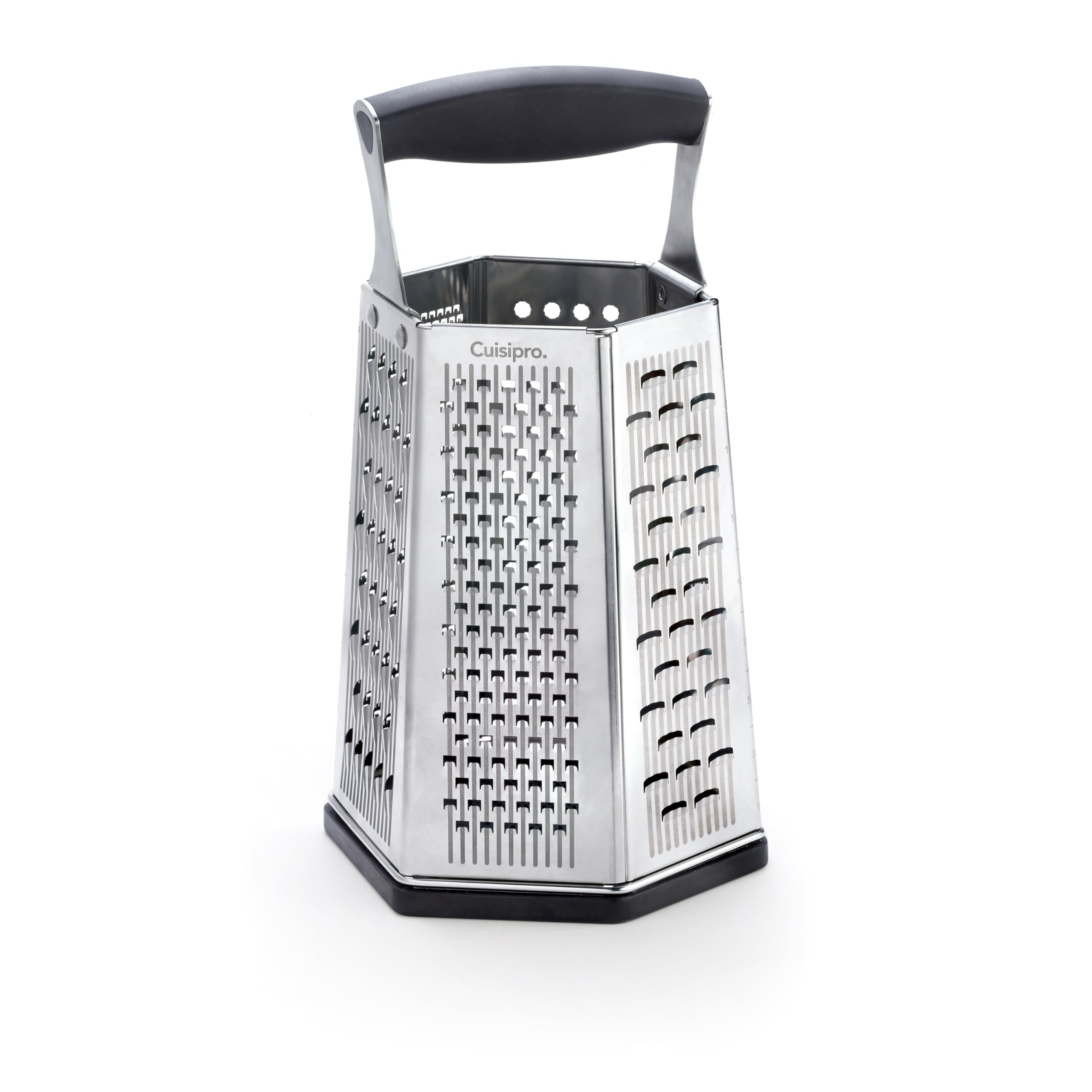 Cuisipro 6-Sided Box Grater, Sharp Stainless Steel, Non-Slip, Rust Resistant, 24 x 13 x 12cm