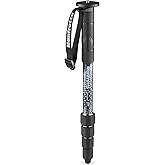 Manfrotto Element MII MMELMIIA5BK, Lightweight 5-Section Aluminium Travel Camera Monopod, with Wrist Strap, Rubber Grip, Twis