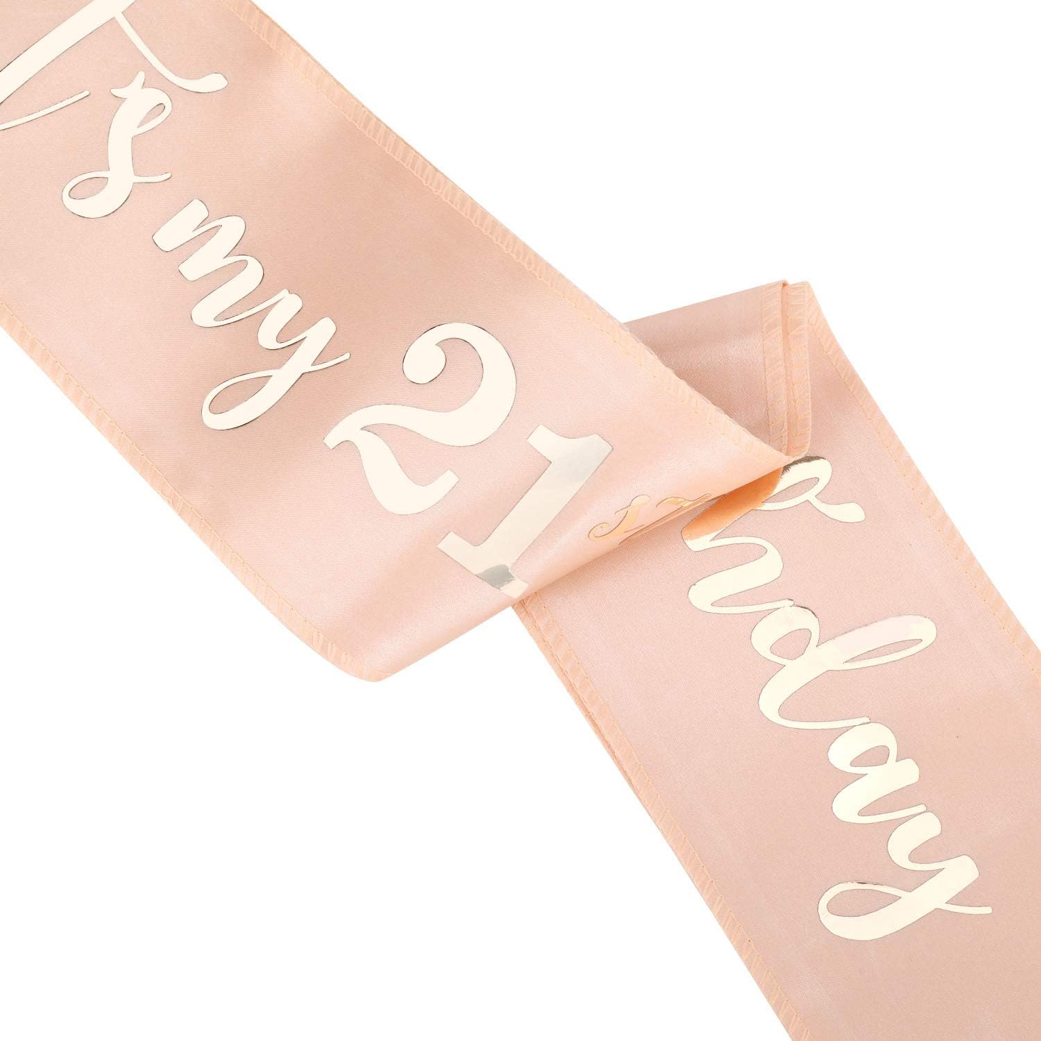 Howaf Or Rose 21 Anniversaire Echarpe Its My 21st Birthday Satin Sash Pour 21 Ans Anniversaire Cadeau Fete Faveur Anniversaire Decoration Accessoires Pour Femme Vetements Cravates Et Echarpes
