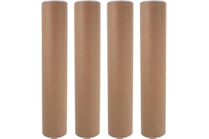 Veemoon 4pcs Poster Shipping Tubes with Caps – 13.2" X 2.5" Round Kraft Paper Cylinder Tubes for Mailing,