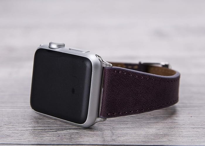Genuine Leather Slim Purple Apple Watch band, 42mm, 38mm