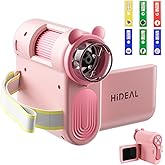 Hideal HP60 IPS Microscope for Kids: [Auto On & Off] [3-in-1] 2" Portable Handheld Microscope Miniscope, Pocket Mini Scope Educational Science Kit, Christmas Birthday Gifts for Kids, PC View, Pink