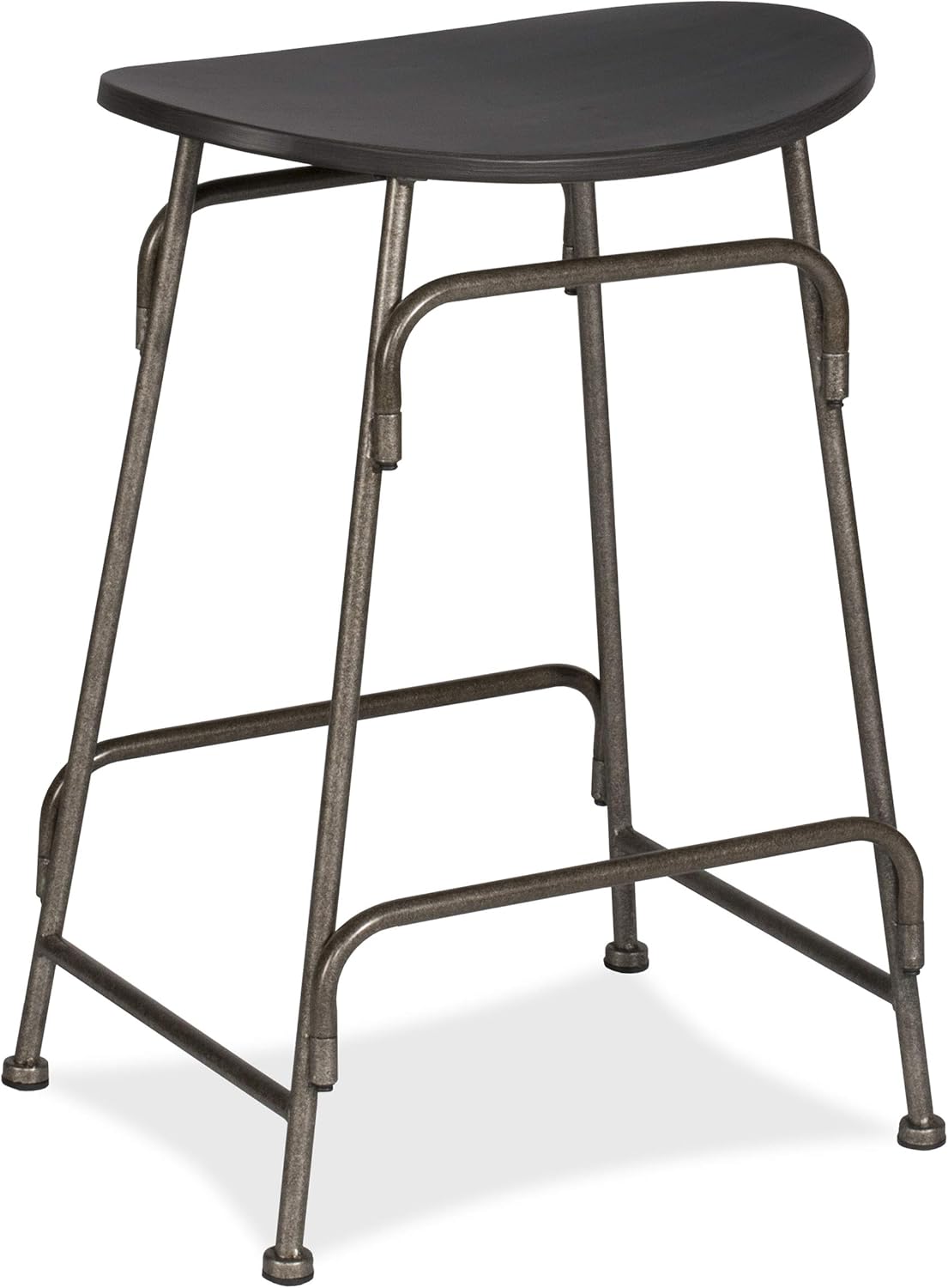 Hillsdale Mitchell Backless Non-Swivel Counter Stool, Dark Weathered Gray