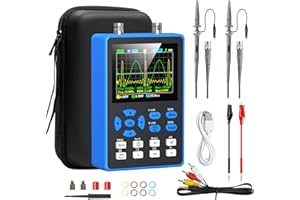 LEOLOV Digital Oscilloscope with 2 Channels 120Mhz Bandwidth Signal Generator 500MSa/s Sampling Rate, 2.8" LCD Backlight Display, Waveforms Storage, 3 Scan Modes, XY/YT/Roll, FFT Spectrum, Single Trigger