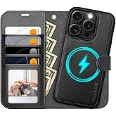 OCASE for iPhone 16 Pro Max Case Detachable Wallet Case with Card Holder, 2 in 1 Pu Leather Flip Folio with RFID Blocking Stand Wrist Strap Shockproof Phone Cover 6.9 Inch 2024, Graphite