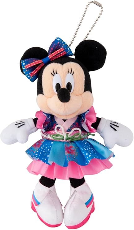 Amazon ミニーマウス ぬいぐるみバッジ 燦水 サマービート ディズニー夏祭り17 縁日 お祭り 東京ディズニーランド限定 ぬいぐるみ おもちゃ