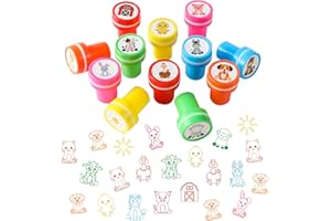SUYEPER 24 Pcs Farm Animals Stamps For Birthday Party School Party Favors Party Supplies