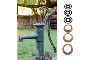 HogarTech Handle Pump Replacement Parts for Model 75 Water Pumps, Cowhide Leather Cuffs and Rubber O-Rings Seal Kit, 3 Sets