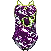 Arena Girls Arena Girl's Feel Soap Bubbles Light Drop Back Athletic One Piece Swimsuit
