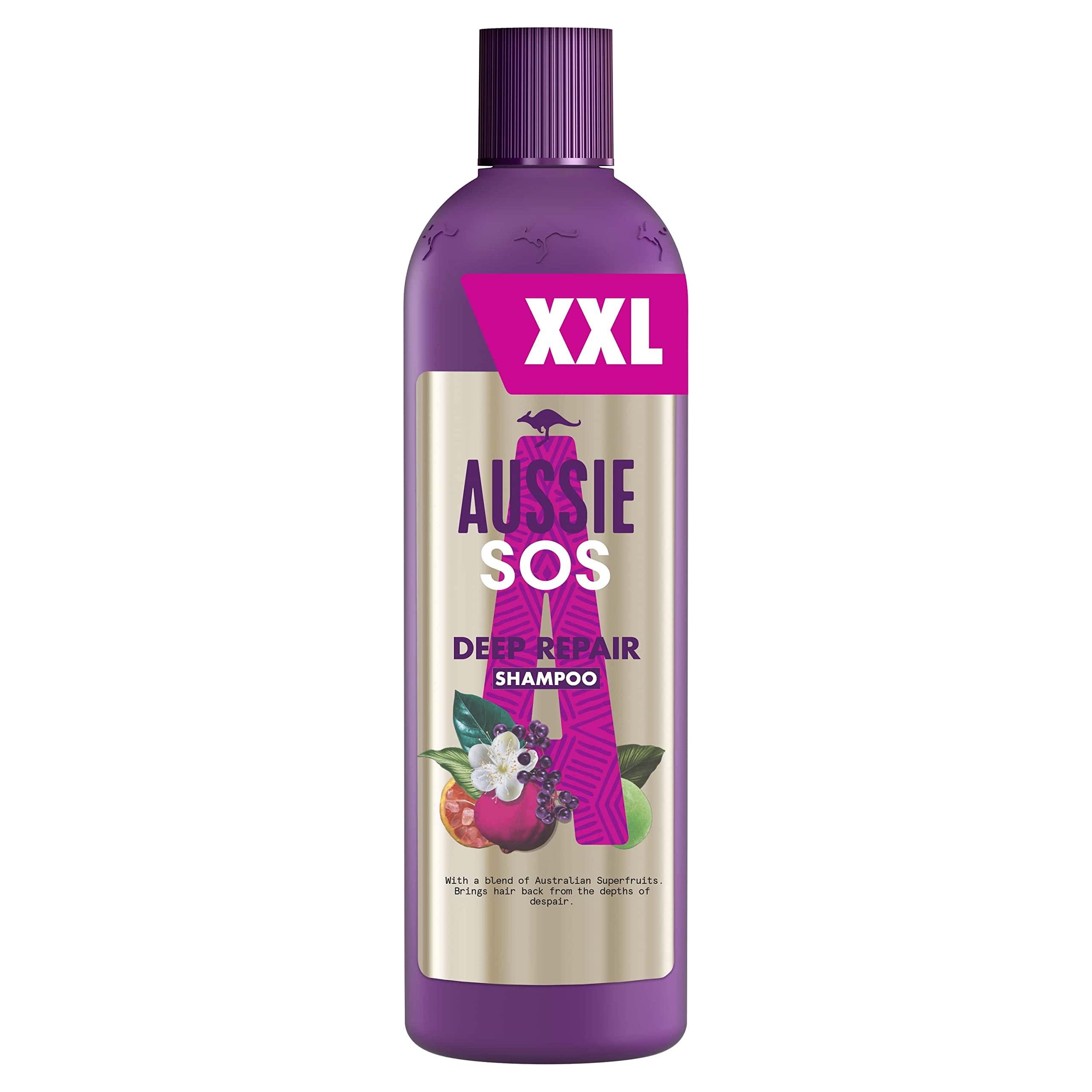 Aussie Shampoo SOS Deep Hair Repair For Dry, Damaged Hair, XXL VALUE PACK, 490 ml