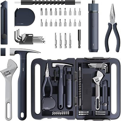 40 Pezzi Cassetta Attrezzi Completa, Set Cacciavite Elettrico